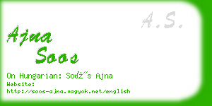 ajna soos business card